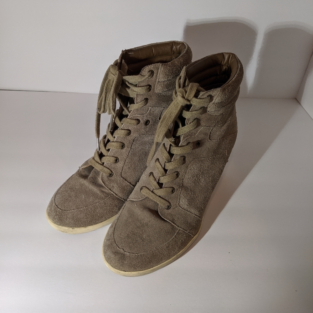 Suede Sneaker Wedge